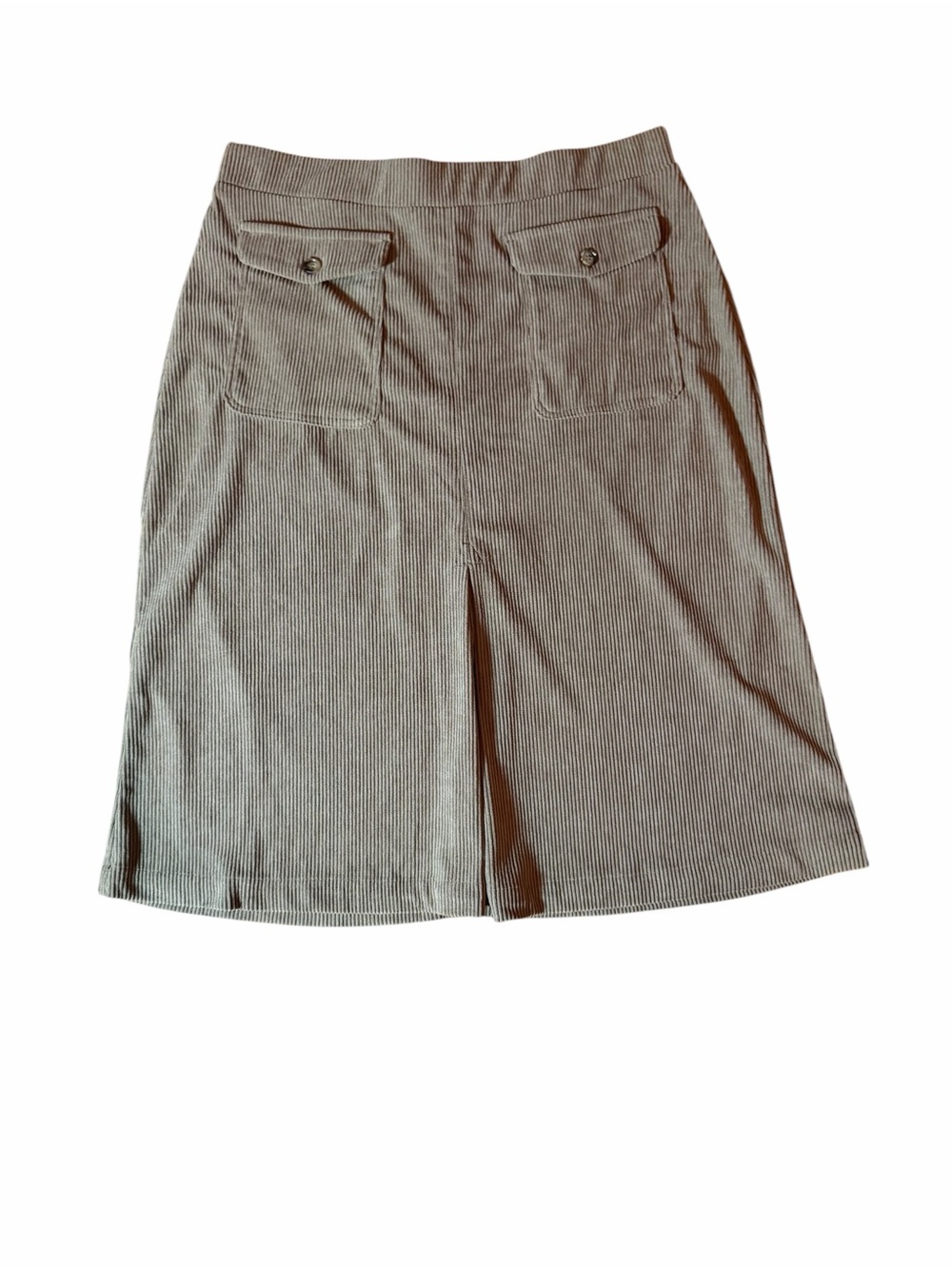 HALARA Ribbed Corduroy A-Line Skirt in Brown